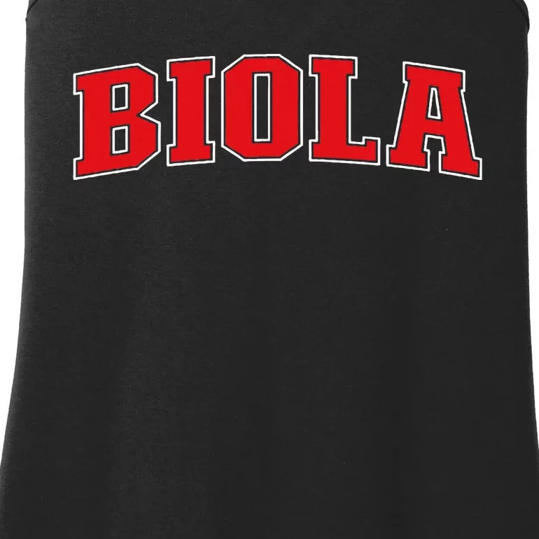 Biola California Souvenir Trip College Style Red Ladies Essential Tank