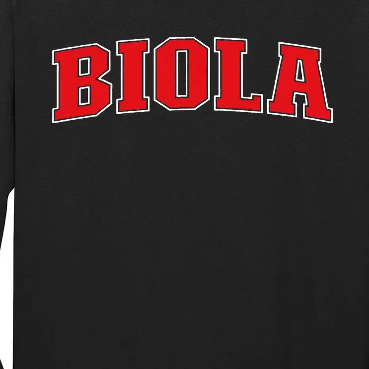 Biola California Souvenir Trip College Style Red Tall Long Sleeve T-Shirt