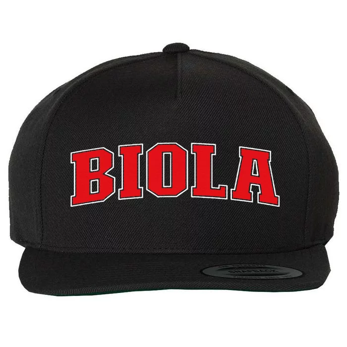 Biola California Souvenir Trip College Style Red Wool Snapback Cap