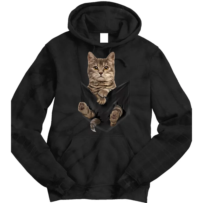 Brown Cat Sits In Pocket TShirt Cats Tee Shirt Gifts Tie Dye Hoodie