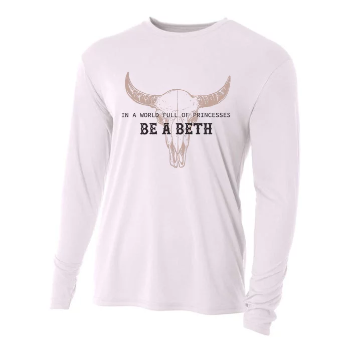 Boho Cow Skull Howdy Wild West Cooling Performance Long Sleeve Crew