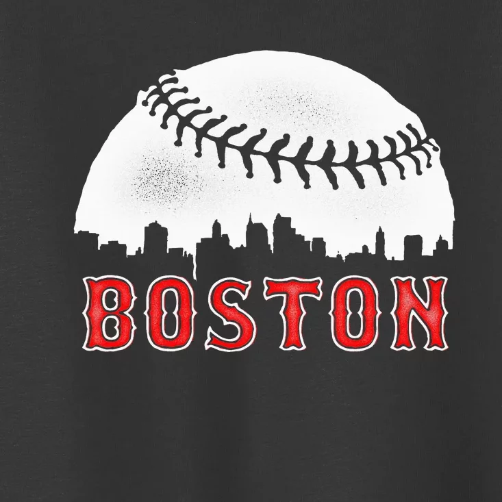 boston city skyline baseball Toddler T-Shirt