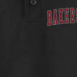 Bakersfield California Souvenir Vacation College Style Red Dry Zone Grid Performance Polo