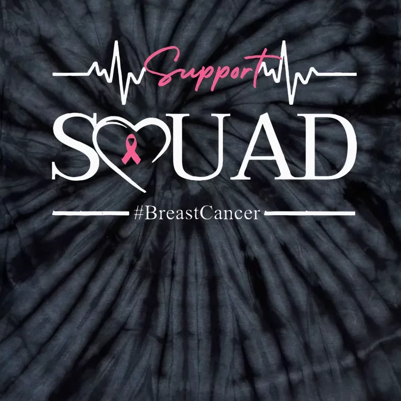 Breast Cancer Squad With Heart And P.I.N.K. .R.Ibbon Tie-Dye T-Shirt