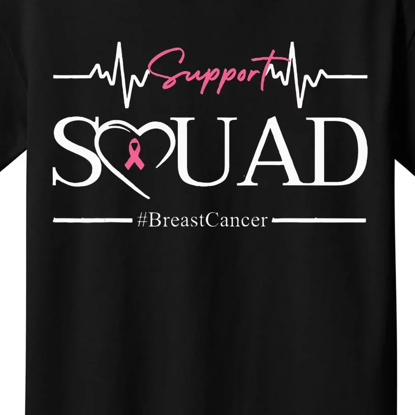 Breast Cancer Squad With Heart And P.I.N.K. .R.Ibbon Kids T-Shirt