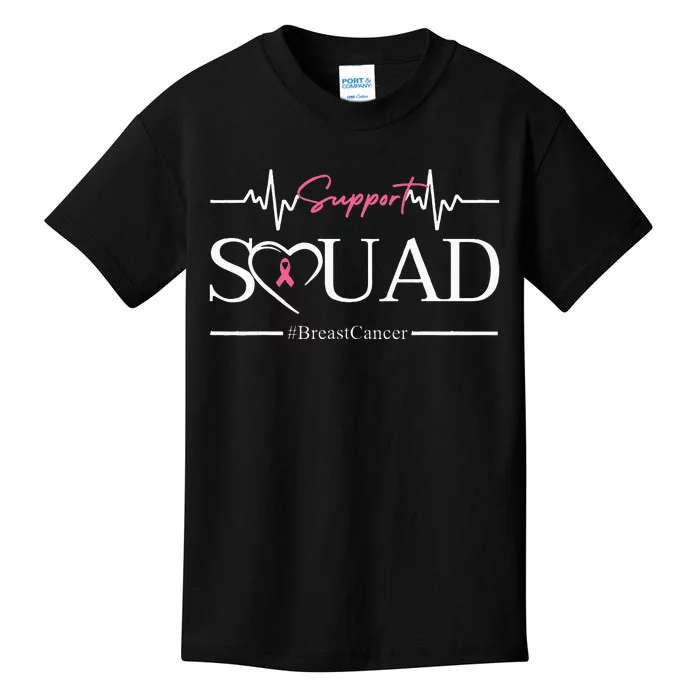 Breast Cancer Squad With Heart And P.I.N.K. .R.Ibbon Kids T-Shirt