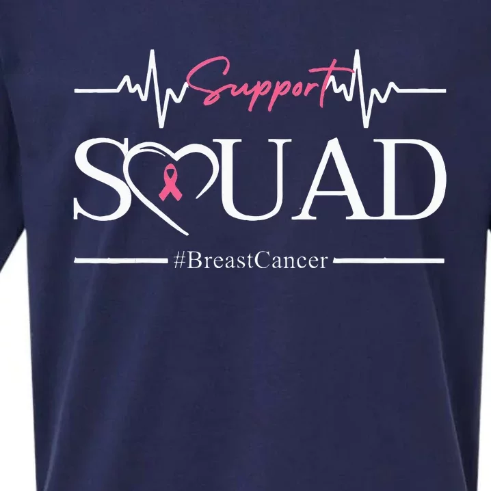 Breast Cancer Squad With Heart And P.I.N.K. .R.Ibbon Sueded Cloud Jersey T-Shirt