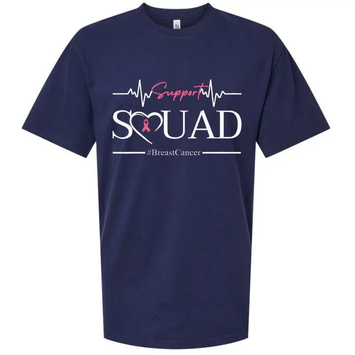 Breast Cancer Squad With Heart And P.I.N.K. .R.Ibbon Sueded Cloud Jersey T-Shirt