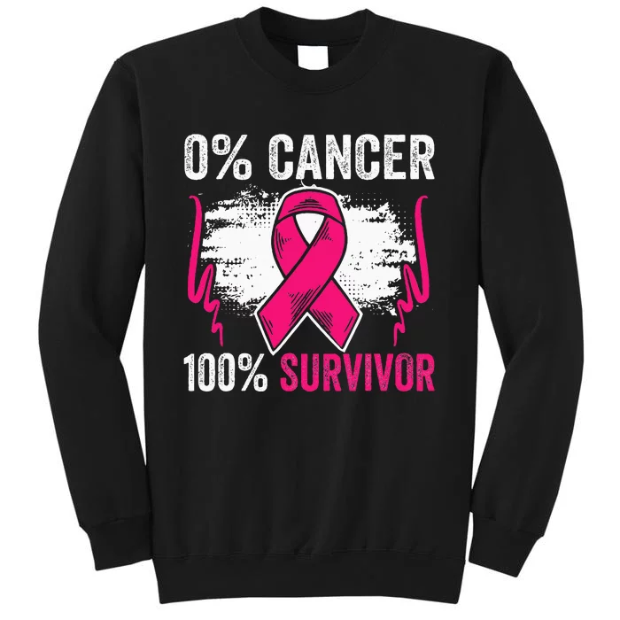 Breast Cancer Survivor Pink Awareness Percentage Celebration Tall Sweatshirt