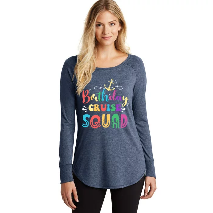 Birthday Cruise Squad Lover Happy To Me Captain King Queen Meaningful Gift Women's Perfect Tri Tunic Long Sleeve Shirt