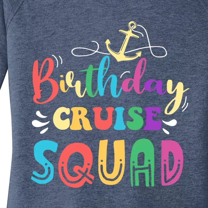 Birthday Cruise Squad Lover Happy To Me Captain King Queen Meaningful Gift Women's Perfect Tri Tunic Long Sleeve Shirt