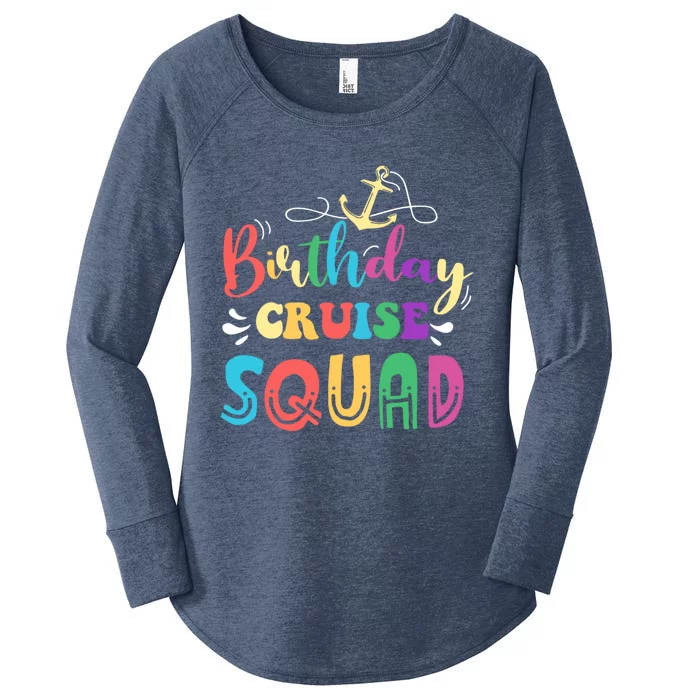 Birthday Cruise Squad Lover Happy To Me Captain King Queen Meaningful Gift Women's Perfect Tri Tunic Long Sleeve Shirt