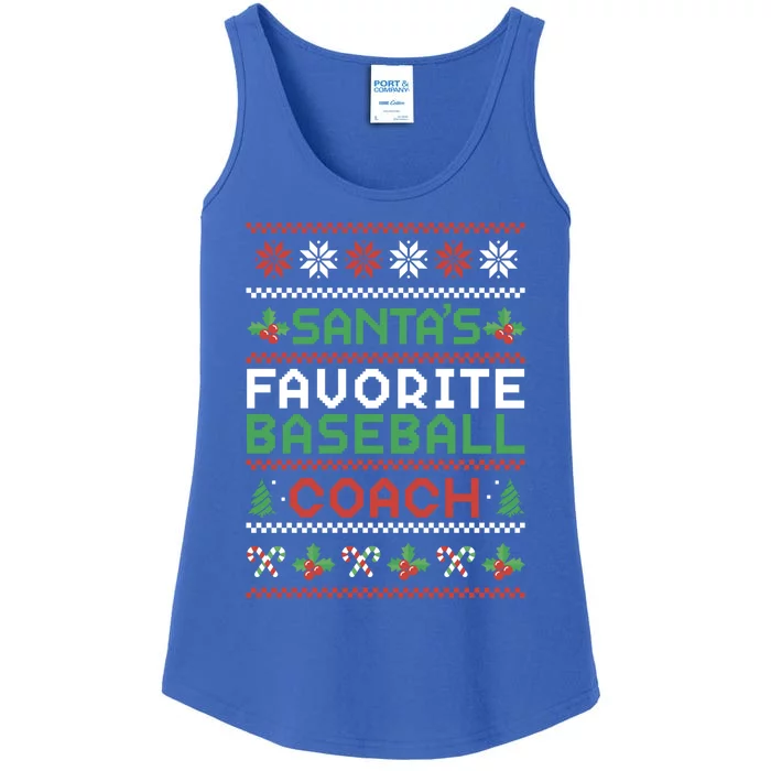 Baseball Coach Sport Lover Merry Xmas Christmas Day Cool Gift Ladies Essential Tank