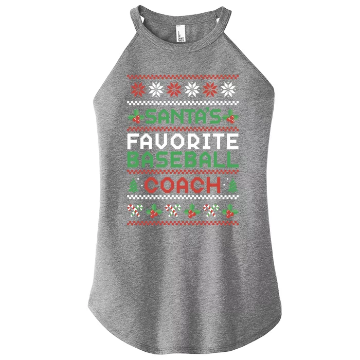 Baseball Coach Sport Lover Merry Xmas Christmas Day Cool Gift Women’s Perfect Tri Rocker Tank