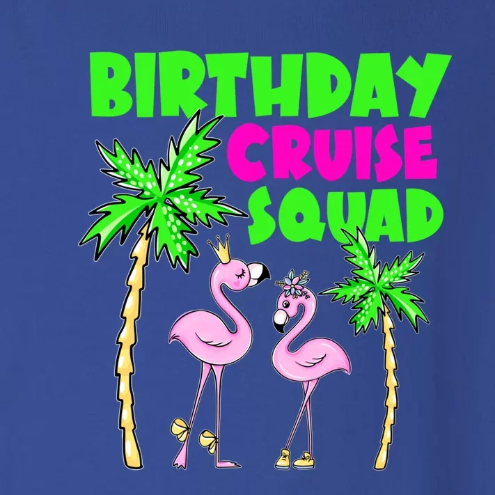 Birthday Cruise Squad Ship Palm Tree Flamingo Beach Trip Great Gift Toddler Long Sleeve Shirt