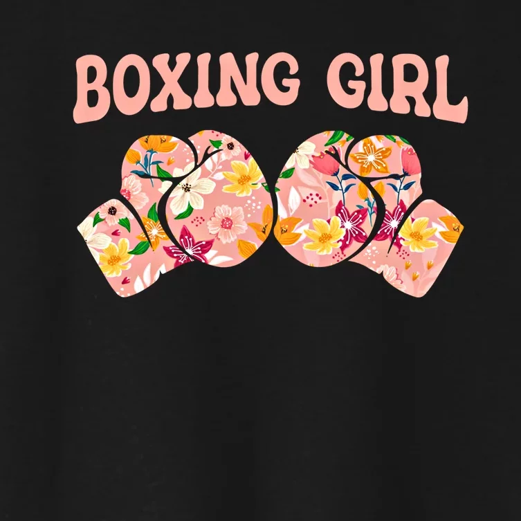 Boxing Combat Sports Sparring Gloves Boxer Boxing Gift Women's Crop Top Tee