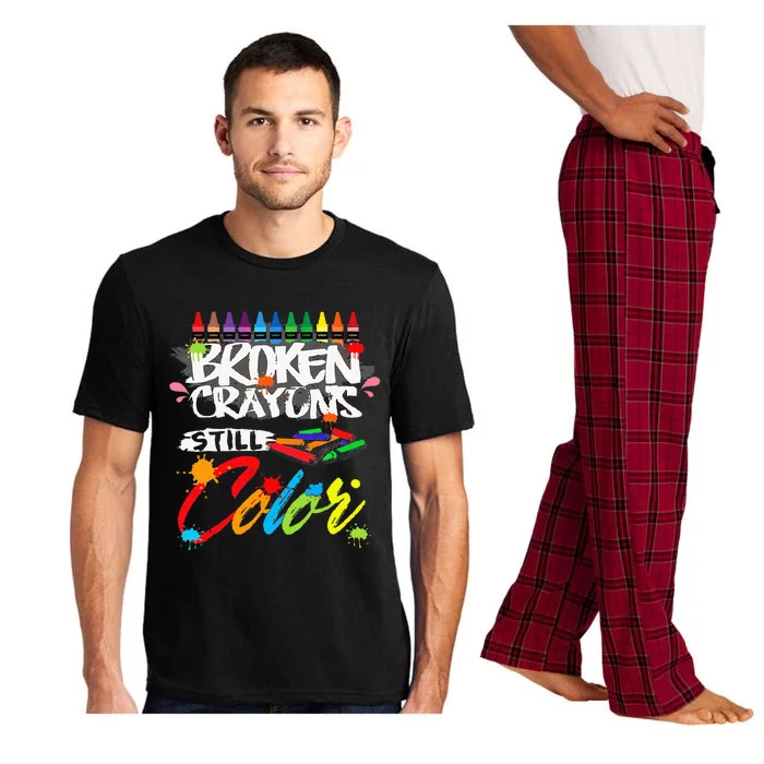 Broken Crayons Still Color Mental Health Awareness Pajama Set