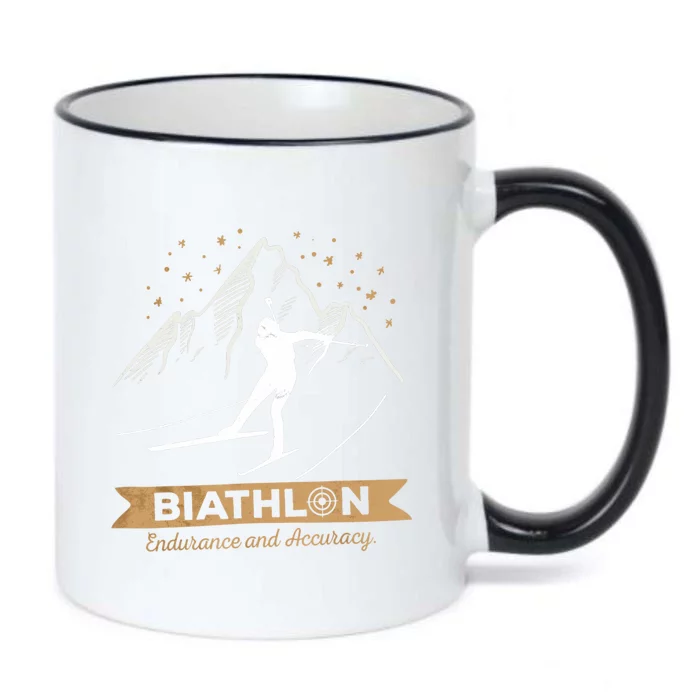 Biathlon CrossCountry Skiing Biathlete Shooting Black Color Changing Mug