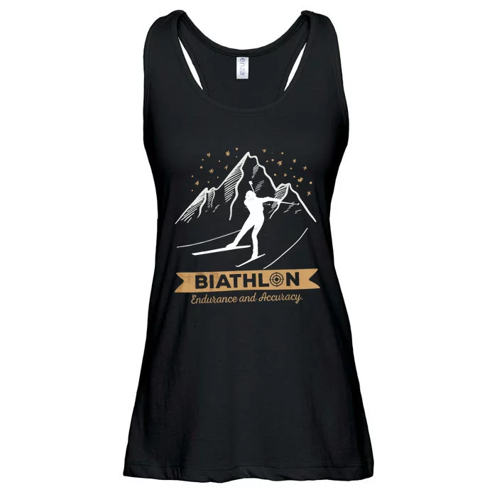 Biathlon CrossCountry Skiing Biathlete Shooting Ladies Essential Flowy Tank