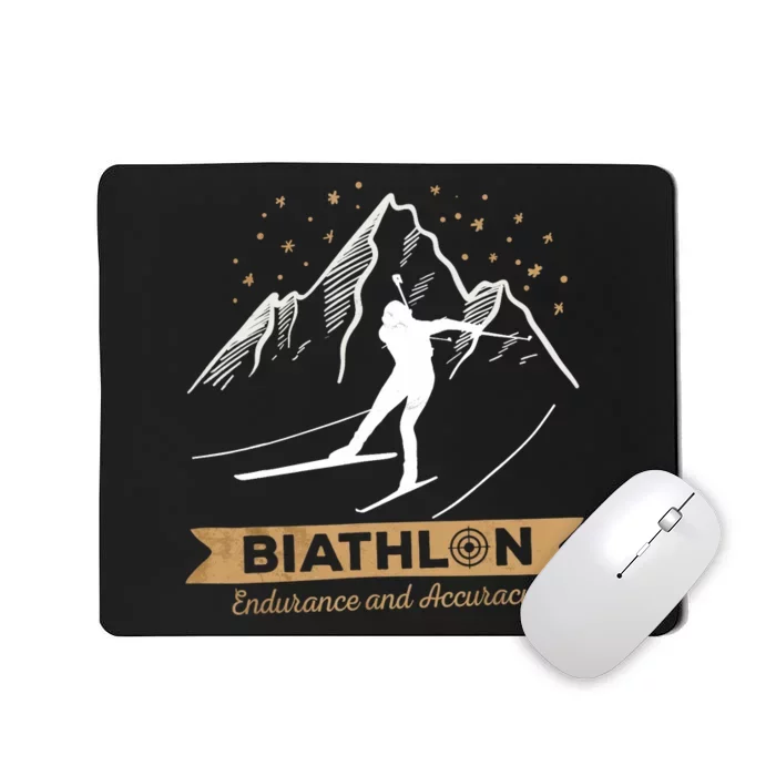 Biathlon CrossCountry Skiing Biathlete Shooting Mousepad