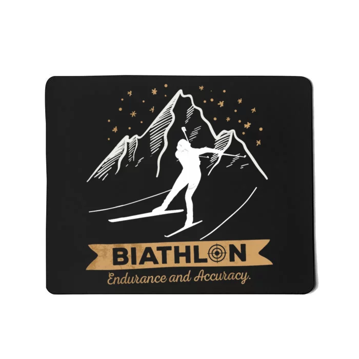 Biathlon CrossCountry Skiing Biathlete Shooting Mousepad