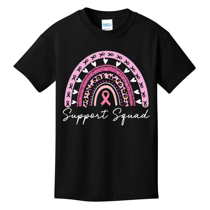 Breast Cancer Support Squad Breast Cancer Awareness Kids T-Shirt