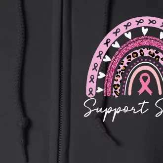 Breast Cancer Support Squad Breast Cancer Awareness Full Zip Hoodie