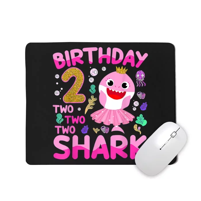 Baby Cute Shark 2nd Birthday Boy Girl 2 Year Old Gifts Mousepad