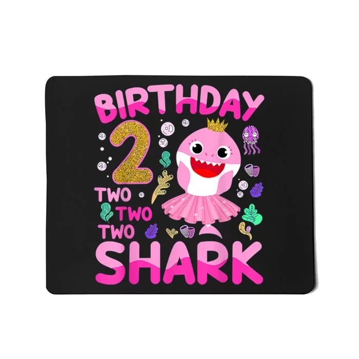 Baby Cute Shark 2nd Birthday Boy Girl 2 Year Old Gifts Mousepad