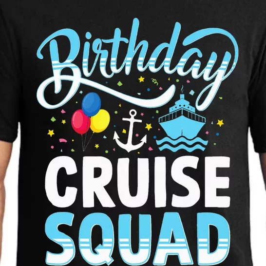 Birthday Cruise Squad Cruising Vacation Funny Crew Pajama Set