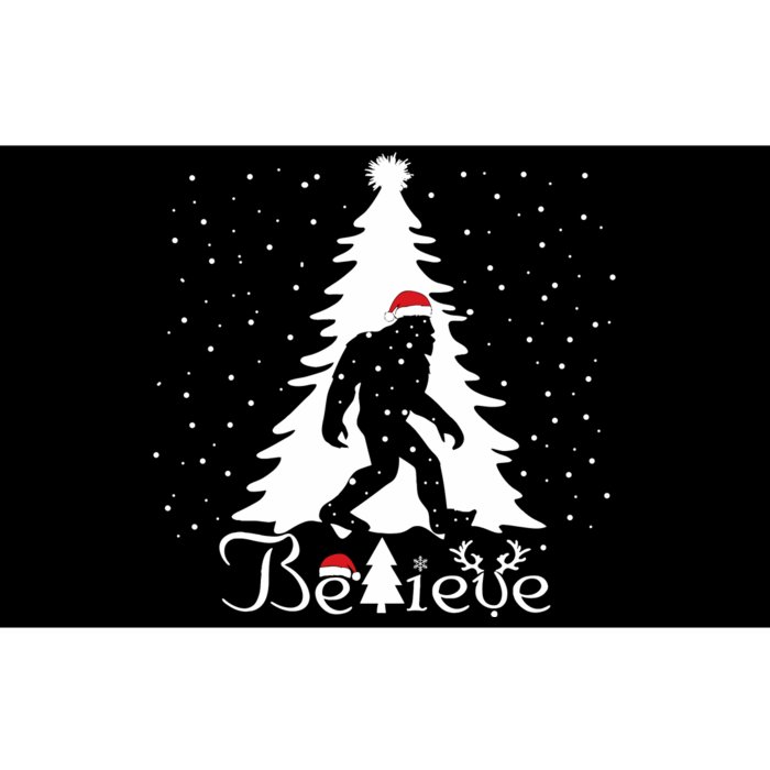 Believe Christmas Santa Bigfoot Hat Xmas Pj Costume Bumper Sticker