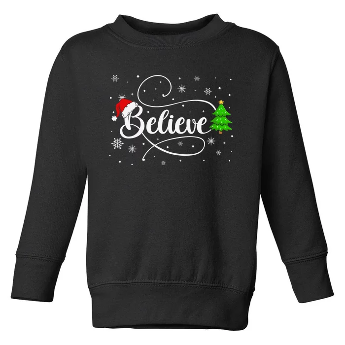 Believe Christmas Santa Holiday Toddler Sweatshirt