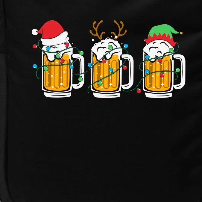 Beer Christmas Santa Reinbeer Christmas Light Impact Tech Backpack