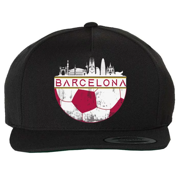 Barcelona City Skyline Soccer Sports Fans Cool Wool Snapback Cap