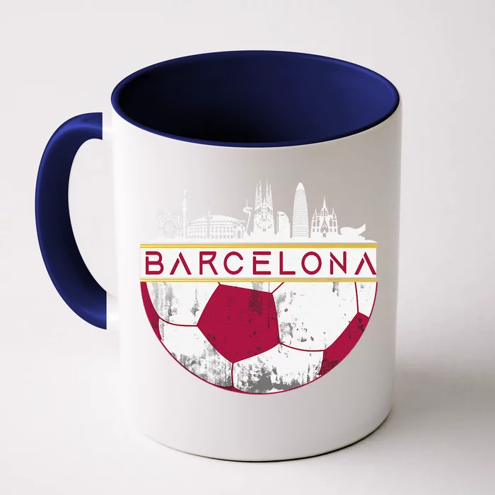 Barcelona City Skyline Soccer Sports Fans Cool Front & Back Coffee Mug