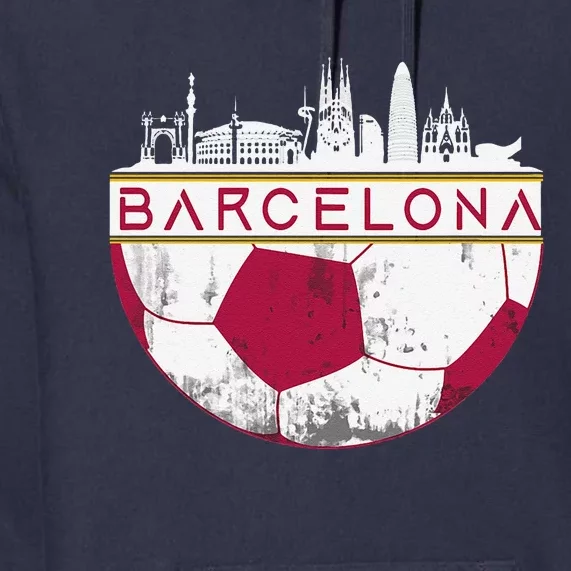 Barcelona City Skyline Soccer Sports Fans Cool Premium Hoodie