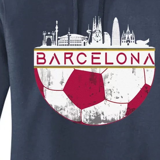 Barcelona City Skyline Soccer Sports Fans Cool Women's Pullover Hoodie