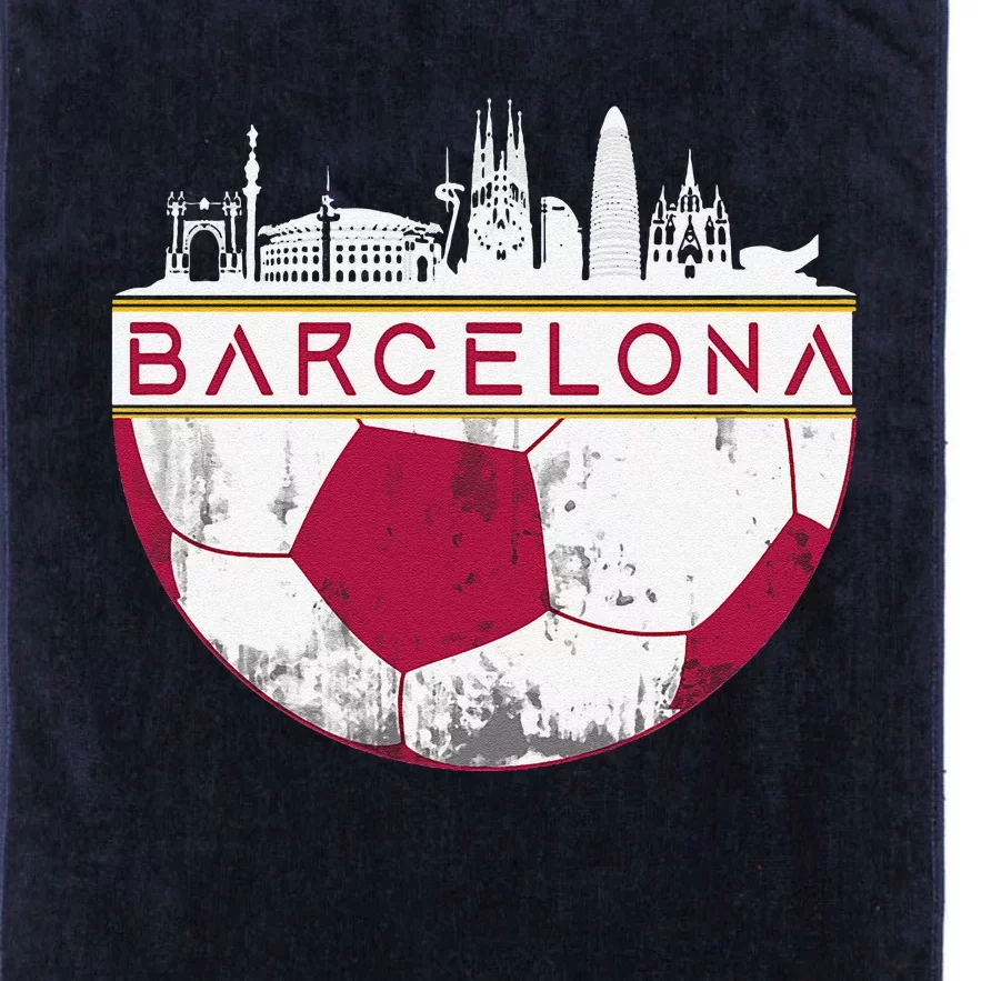 Barcelona City Skyline Soccer Sports Fans Cool Platinum Collection Golf Towel