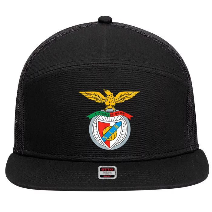 Benfica Club Supporter Fan Portugal Portuguese 7 Panel Mesh Trucker Snapback Hat