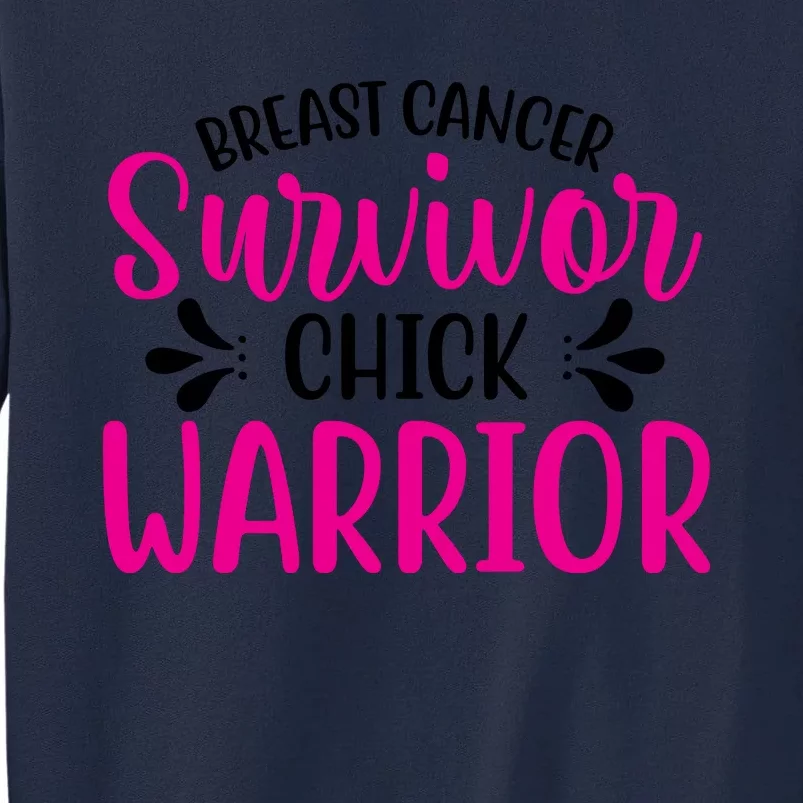 Breast Cancer Survivor Chick Warrior Tall Sweatshirt