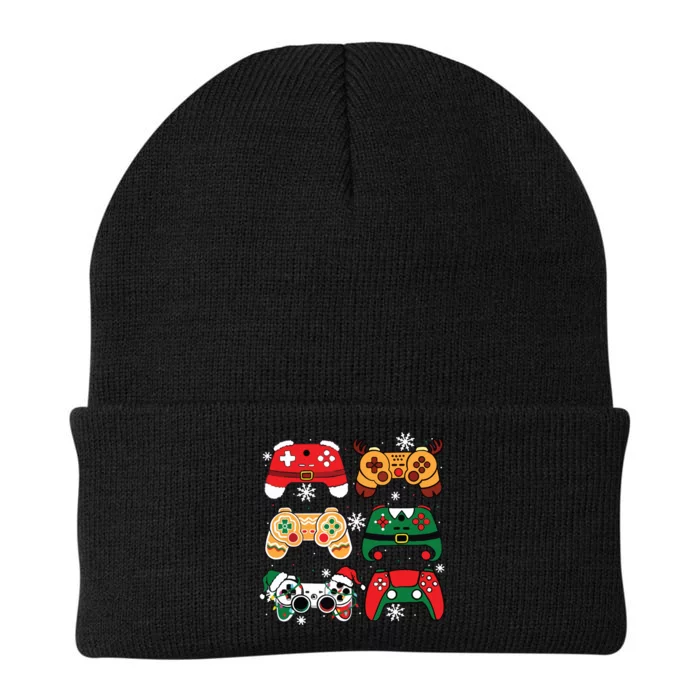 Boy Christmas Santa Gaming Controllers Gamer Xmas Knit Cap Winter Beanie