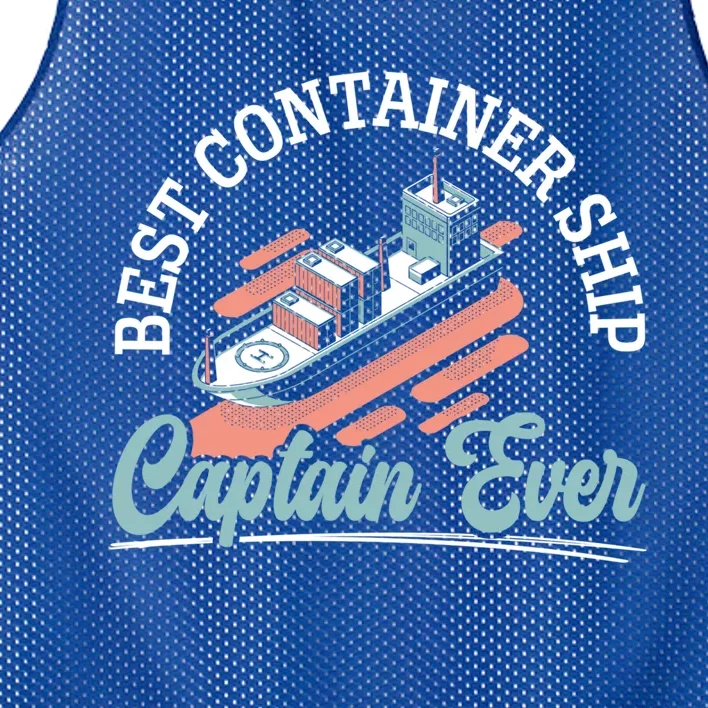 Best Container Ship Captain Ever Maritime Cargo Ship Gift Mesh Reversible Basketball Jersey Tank