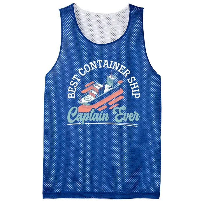 Best Container Ship Captain Ever Maritime Cargo Ship Gift Mesh Reversible Basketball Jersey Tank