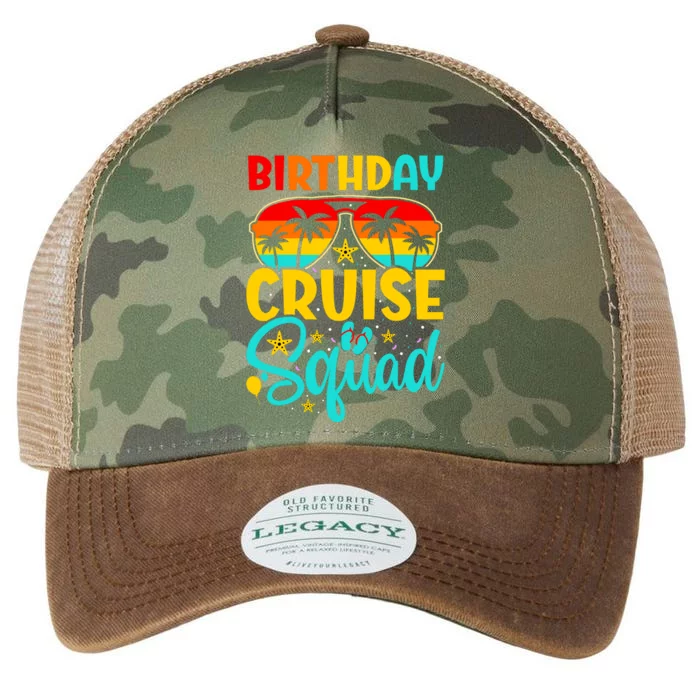 Birthday Cruise Squad Cruising Vacation Funny Crew Legacy Tie Dye Trucker Hat