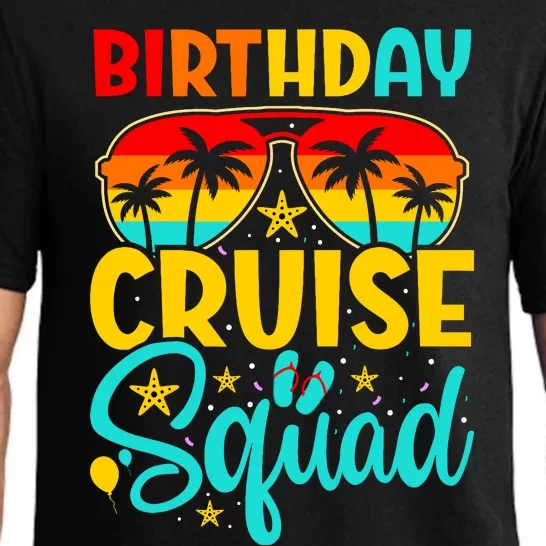 Birthday Cruise Squad Cruising Vacation Funny Crew Pajama Set