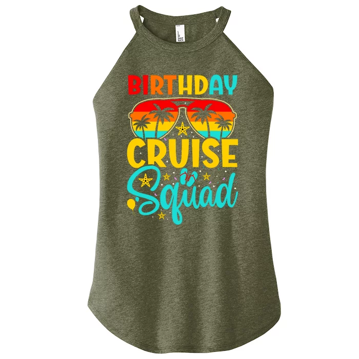 Birthday Cruise Squad Cruising Vacation Funny Crew Women’s Perfect Tri Rocker Tank