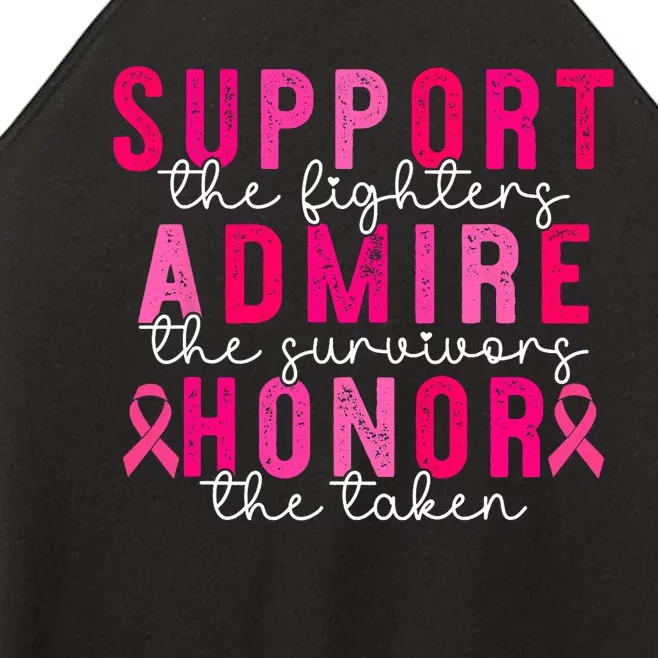 Breast Cancer Support Admire Honor Breast Cancer Awareness Women’s Perfect Tri Rocker Tank