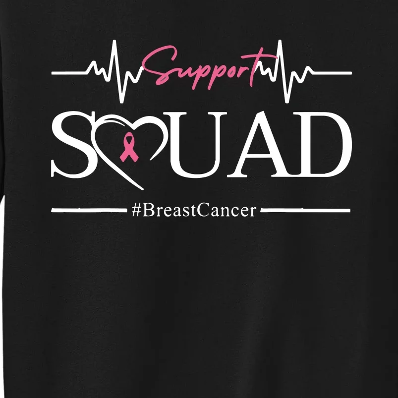 Breast Cancer Squad With Heart And Ribbon Tall Sweatshirt