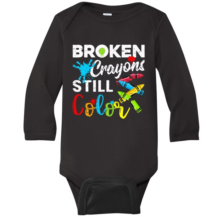 Broken Crayons Still Color Baby Long Sleeve Bodysuit