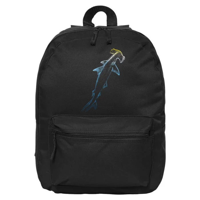 Beautiful Colors Swimming Hammerhead Shark Lovers 16 in Basic Backpack